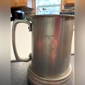 Playboy metal see through bottom stein